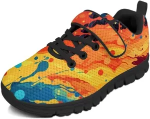 Girls Boys Sports Sneakers Hook & Loop Closure with One Strap Unisex Kids Anti Slip Lightweight Shoes