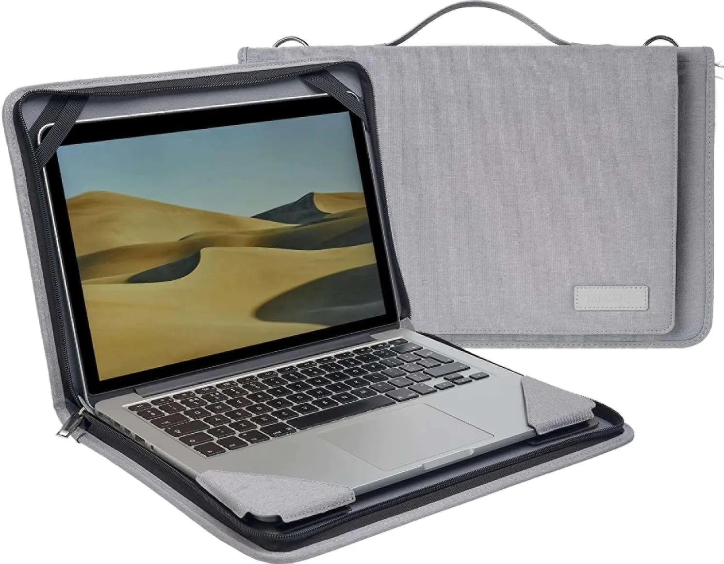Grey Laptop Messenger Case - Compatible with MSI Summit E13 Flip Evo 13.4" Laptop