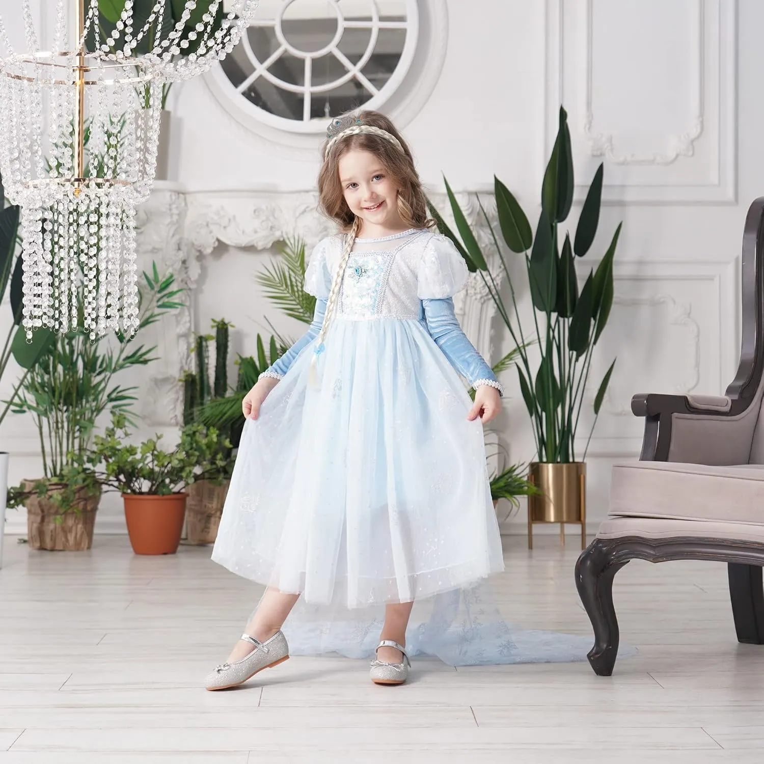 GUGUYeah Glitter Sparkle Girls Ballerina Dress Shoes Little Girl Princess Wedding Party Mary Jane Ballet Flats for Toddler and Kids
