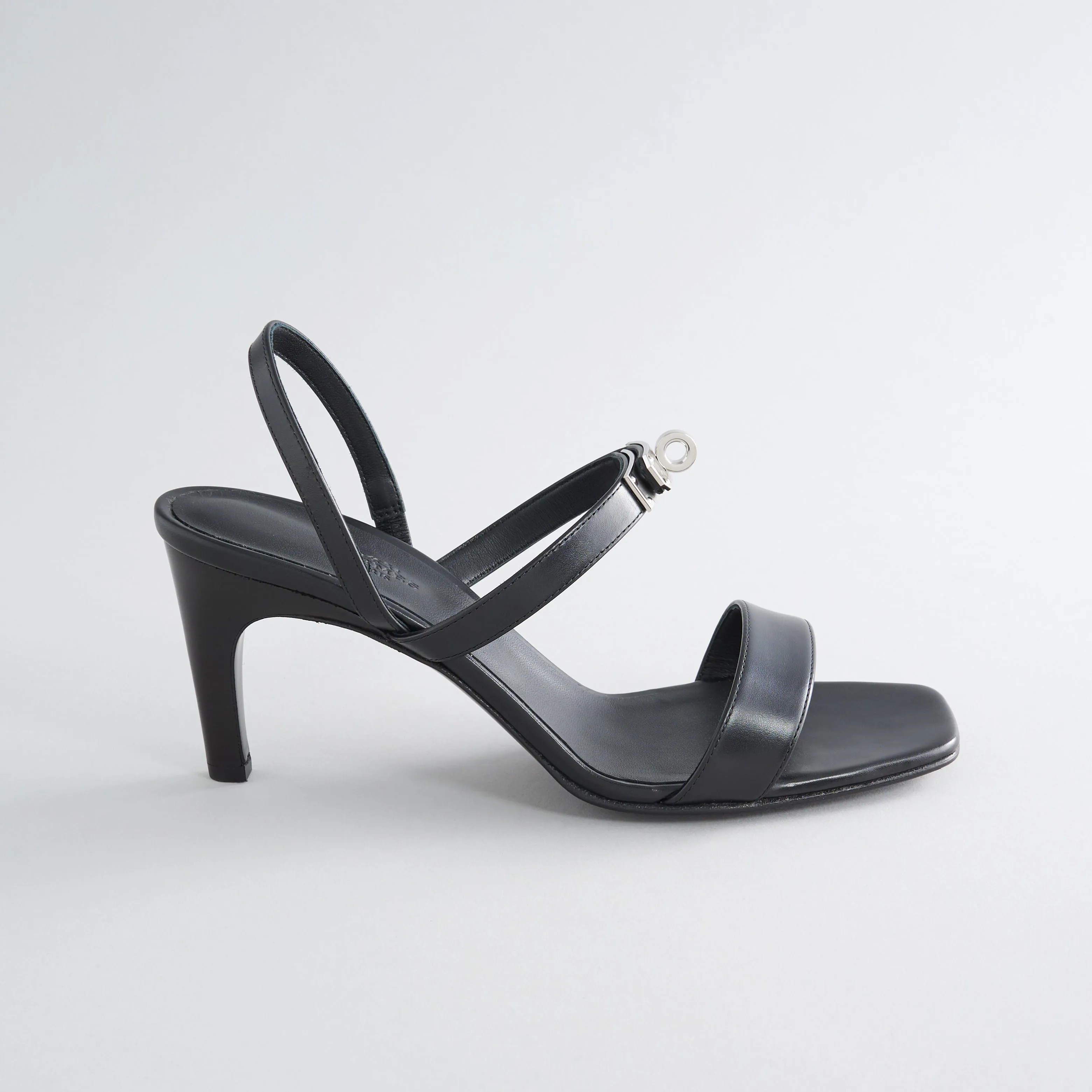 Hermès Glamour 75 Sandal Calfskin Black Palladium Hardware