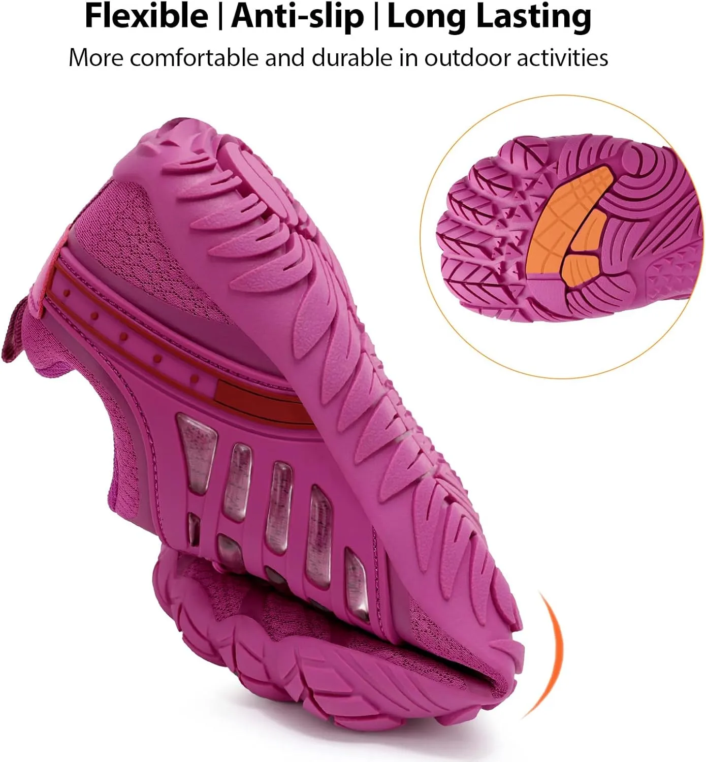 Hike Barefoot Shoes Women Wide Toe Box Zero Drop Minimalist Shoes for Workout Cross-Trainer Walking Hiking Water Grounded Footwear