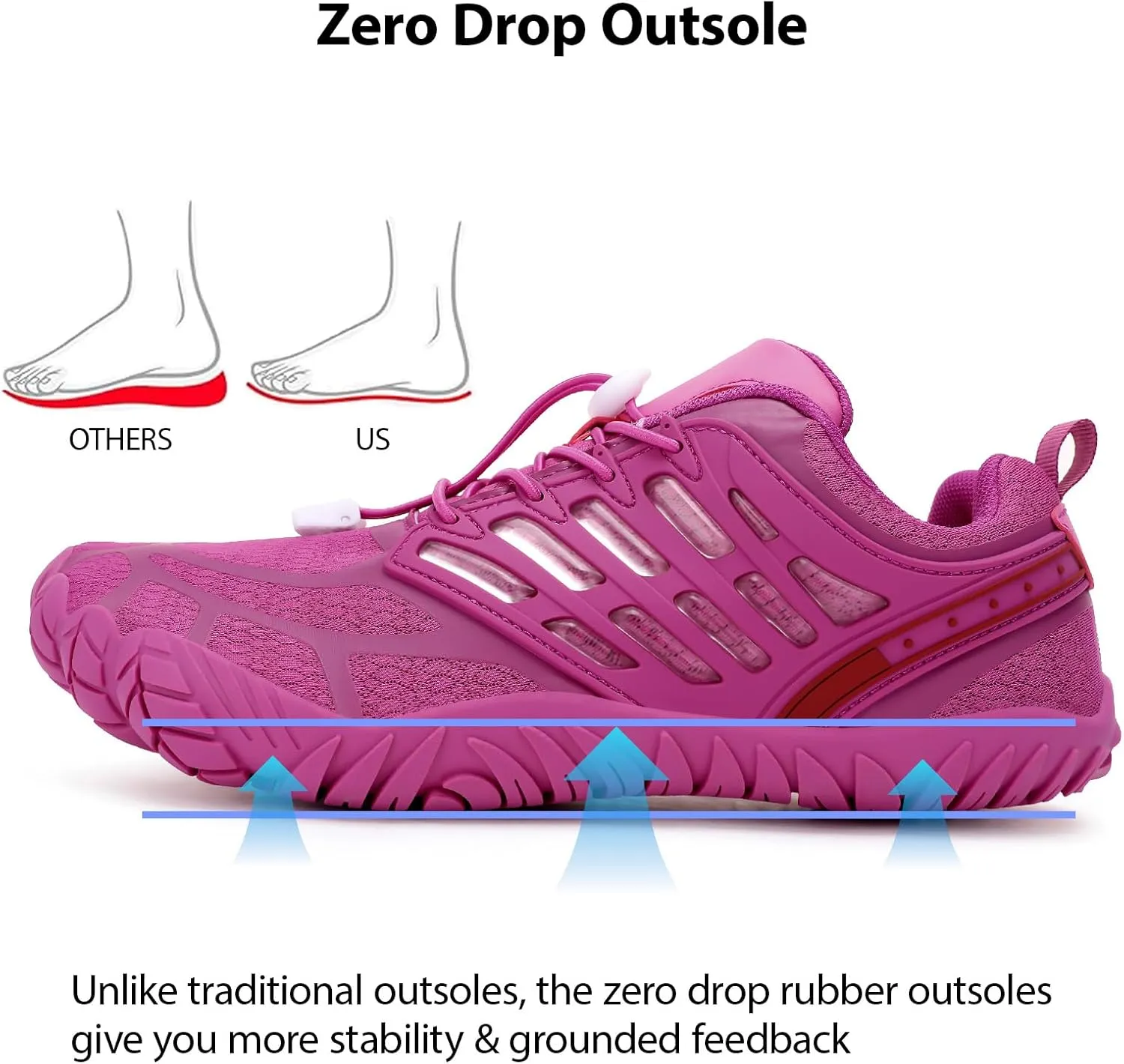 Hike Barefoot Shoes Women Wide Toe Box Zero Drop Minimalist Shoes for Workout Cross-Trainer Walking Hiking Water Grounded Footwear