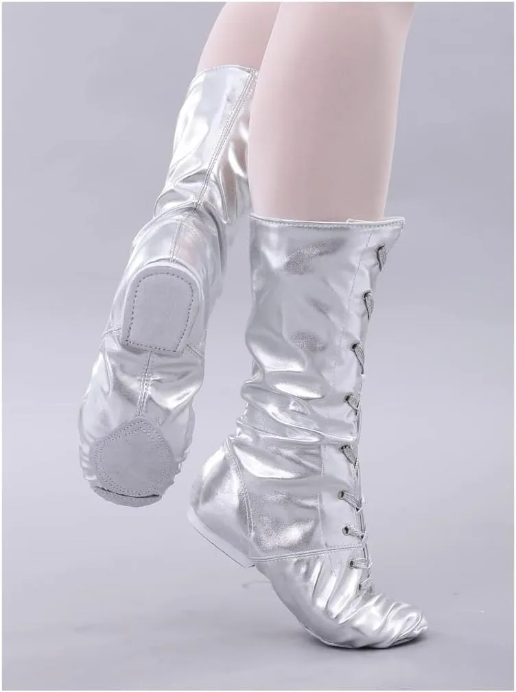 Jazz Dance Shoes Split Sole Kids Dancing Sneakers High Top Boots for Men