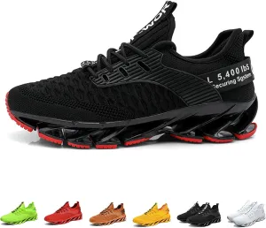 Jfxgjuv Luniva Shoes, Height Boosting Shoes for Men, Mens Walking Shoes Breathable Knit Slip On Sneakers Lightweight Athletic Gym Shoes