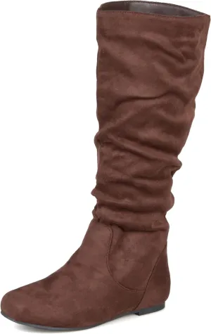Journee Collection Womens Rebecca-02 Round Toe Riding Boots - 7.5 - Brown