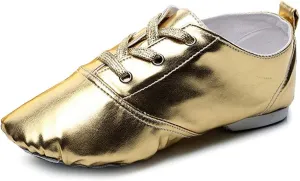 JUODVMP Women's Boot Jazz Shoes Leather Upper and Suede Split Sole Jazz Ballet Yoga Dance Shoes,Model TJGDBPUJS