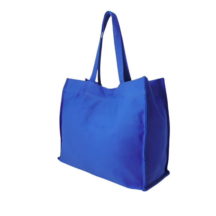 KARL LAGERFELD JEANS BLUE LOGO CANVAS SHOPPER BAG