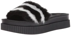 KENDALL   KYLIE Women's ISLA Slide Sandal, Black, 8.5 Medium US
