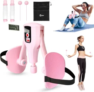 Keria Thigh Master Hip & Pelvic Trainer - Adjustable 0-55lbs Kegel Exerciser with Leg Straps, Handles for Pelvic Floor, Postpartum Rehab, Inner Thigh & Arms Toning