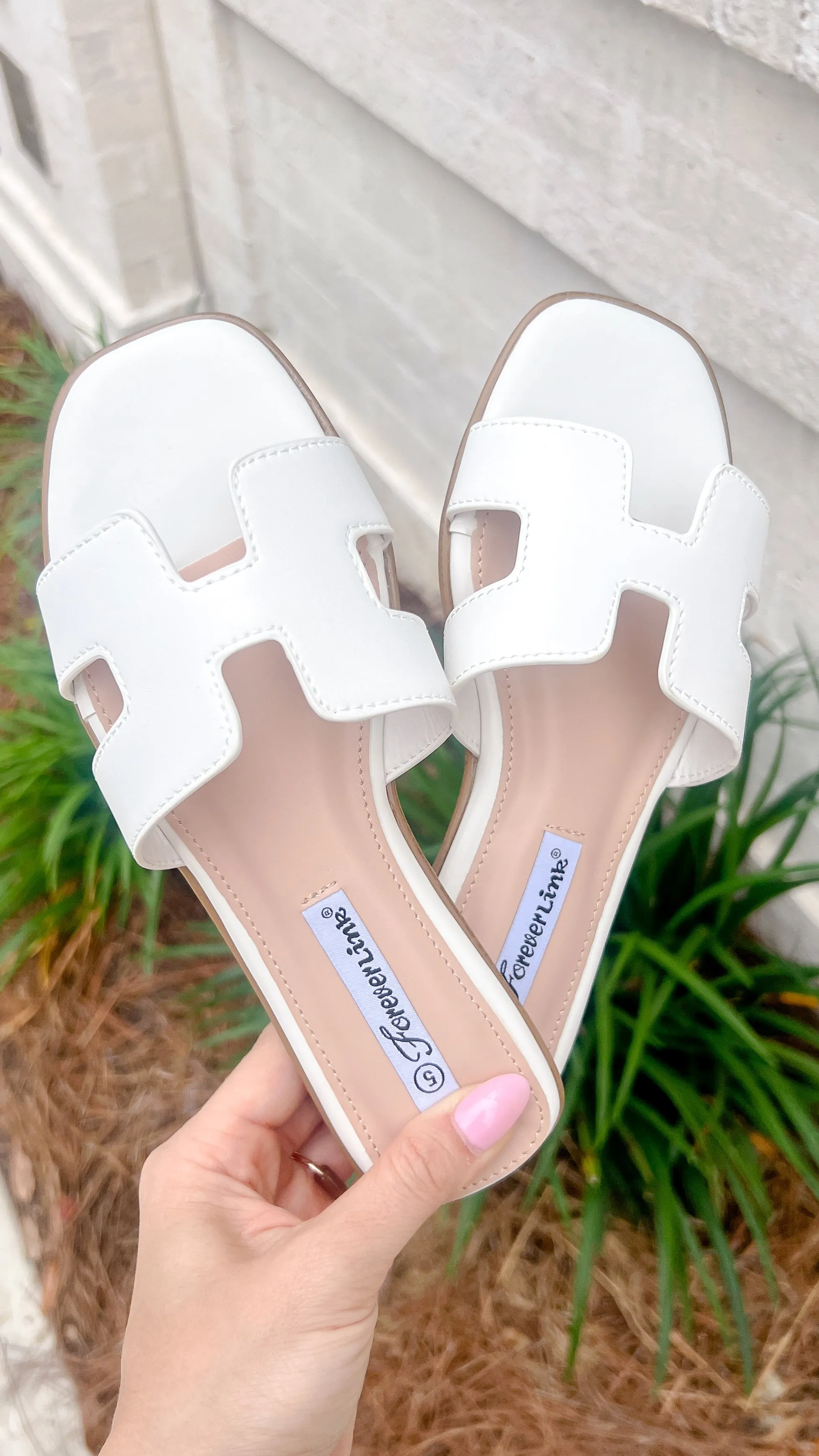 Kori White Slide Sandal