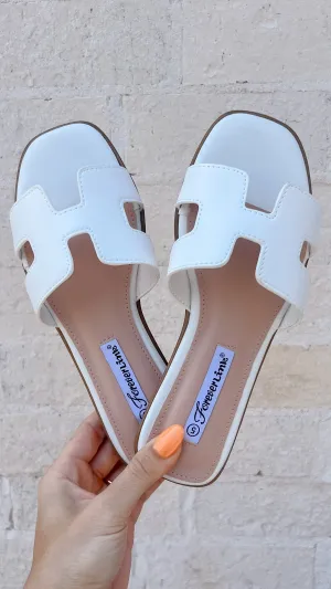 Kori White Slide Sandal