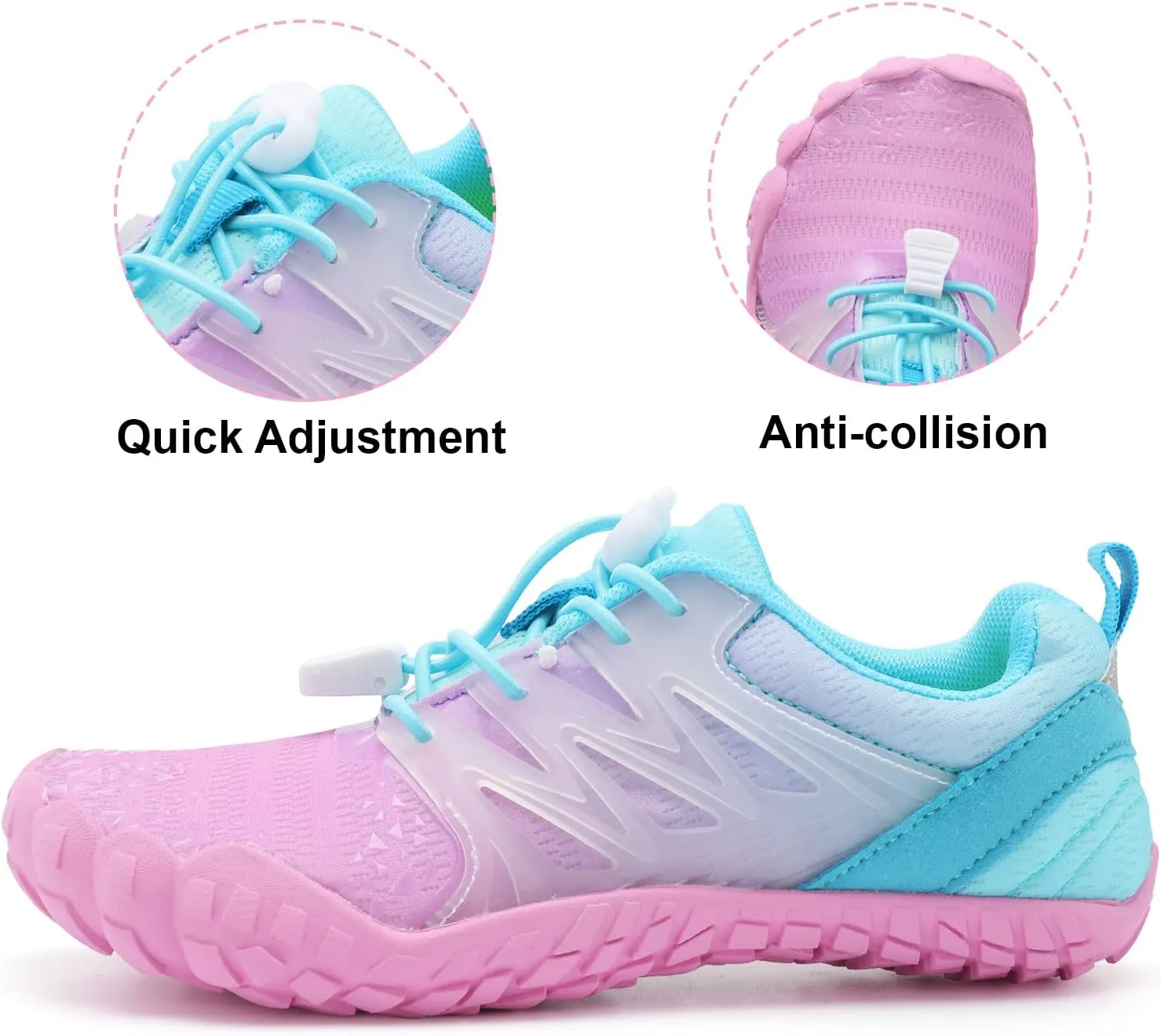 L-RUN Kids Water Shoes Boys Girls Barefoot Water Hiking Shoes Indoor Outdoor Quick Dry Athletic Sneaker Shoes