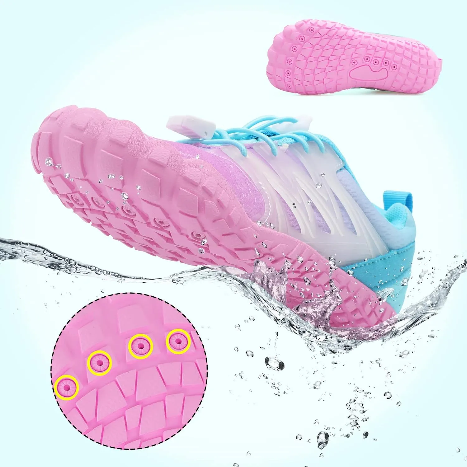 L-RUN Kids Water Shoes Boys Girls Barefoot Water Hiking Shoes Indoor Outdoor Quick Dry Athletic Sneaker Shoes