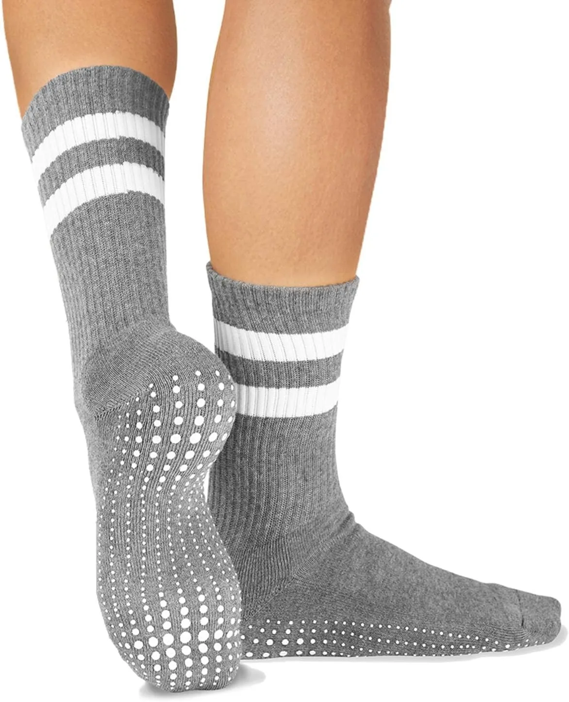 LA ACTIVE Non Slip Yoga Grip Socks - Barre Ballet Pilates Athletic Socks for Men and Women