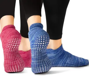 LA ACTIVE Non Slip Yoga Grip Socks - Barre Ballet Pilates Athletic Socks for Men and Women