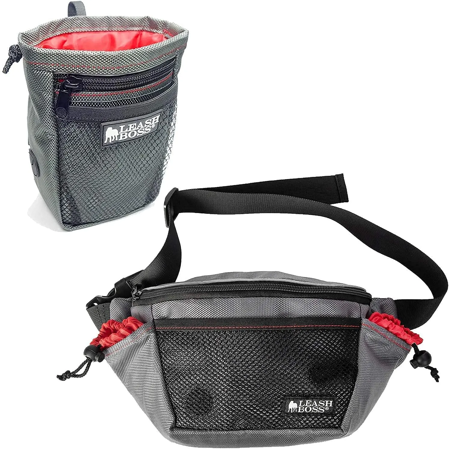 Leash Boss Treat Pouch and Trainer Pack - Dog Walking and Training Treat Pouches with Poop Bag Dispensers