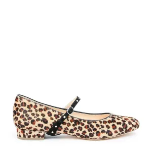 Leopard Ballet Flat   Studded Twiggy Strap