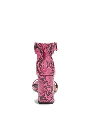 Lexi Single-Band High-Heel Sandal - Snake-Print