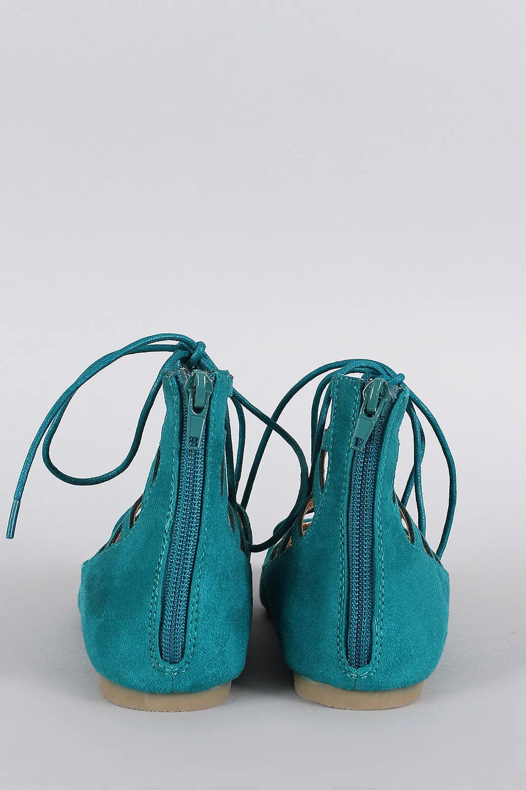 Liliana Cuff Suede Lace Ballet Caged Pointy Premium selection Flat Toe Up Spring deal