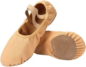 Linodes Dance Shoes for Girls Stretch Canvas Split Sole for Women