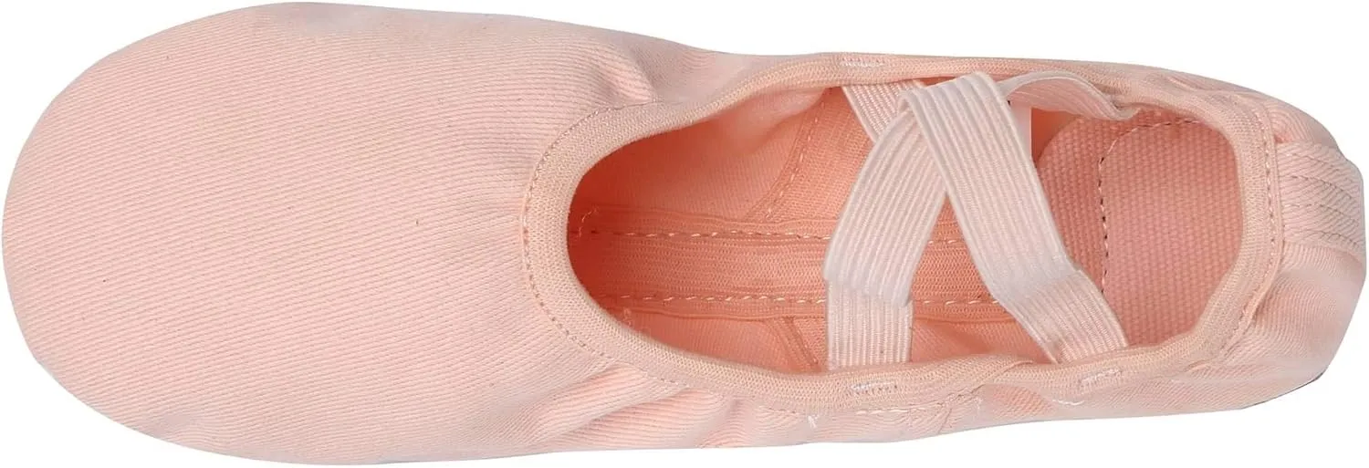 Linodes Dance Shoes for Girls Stretch Canvas Split Sole for Women