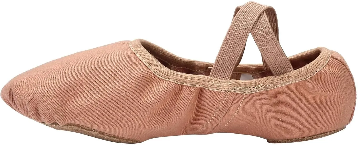 Linodes Dance Shoes for Girls Stretch Canvas Split Sole for Women
