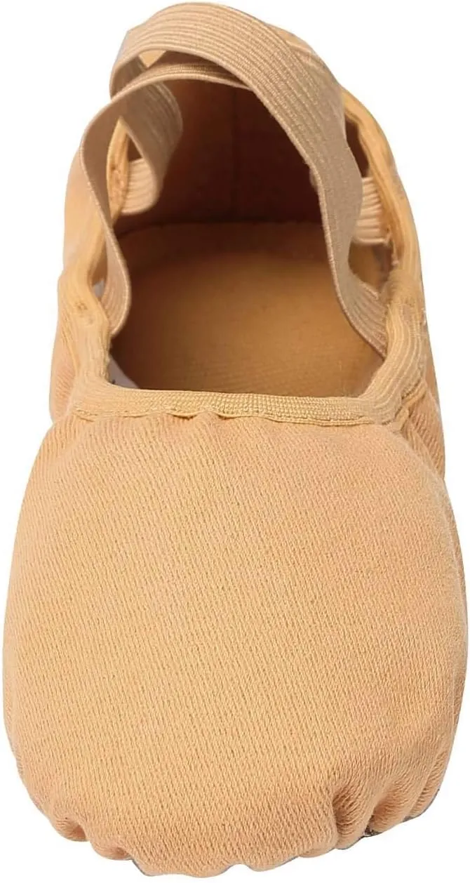 Linodes Dance Shoes for Girls Stretch Canvas Split Sole for Women