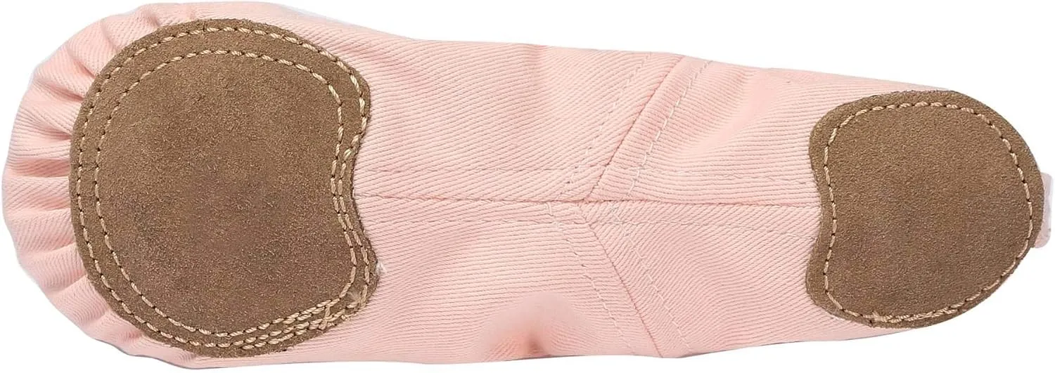 Linodes Dance Shoes for Girls Stretch Canvas Split Sole for Women