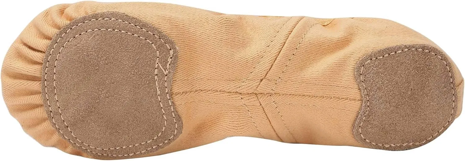 Linodes Dance Shoes for Girls Stretch Canvas Split Sole for Women