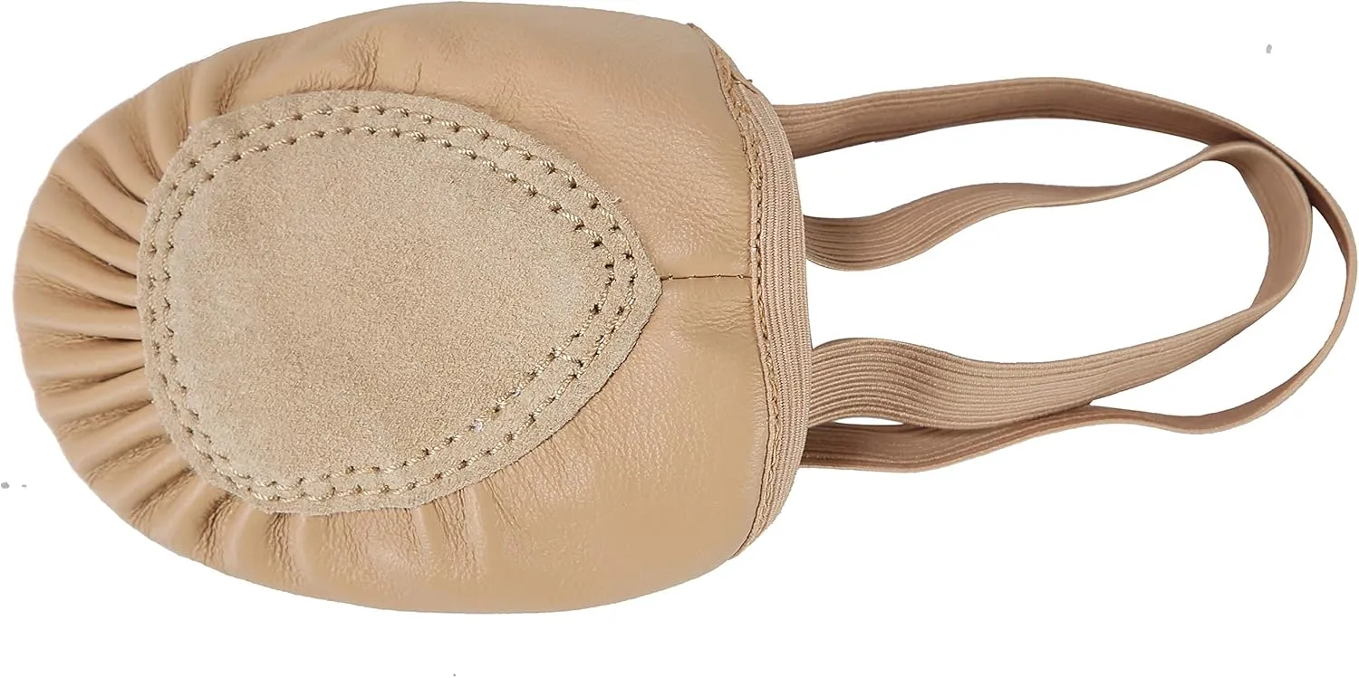 Linodes Leather Pirouette Half Sole Jazz Ballet Dance Shoe Turning Shoes for Women and Girls