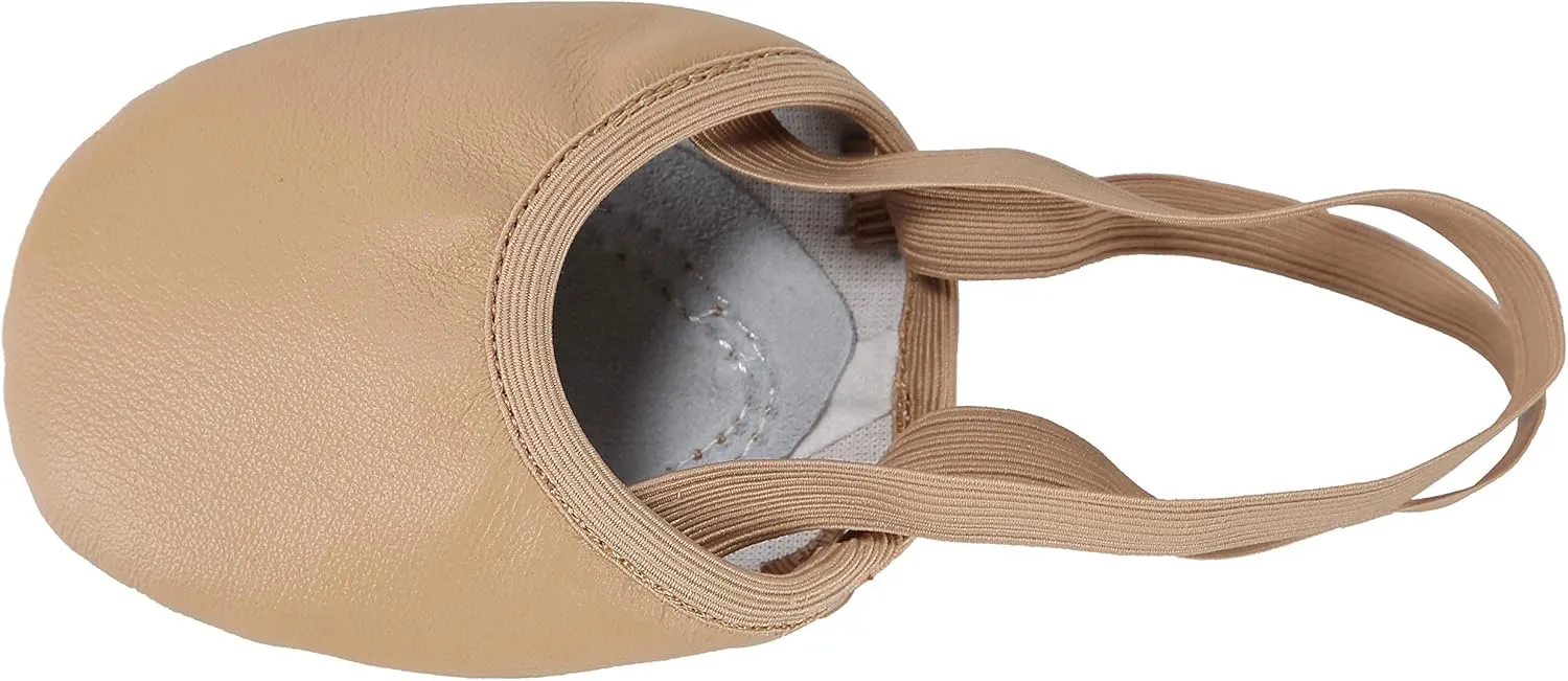 Linodes Leather Pirouette Half Sole Jazz Ballet Dance Shoe Turning Shoes for Women and Girls