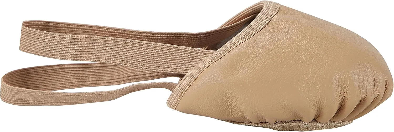Linodes Leather Pirouette Half Sole Jazz Ballet Dance Shoe Turning Shoes for Women and Girls