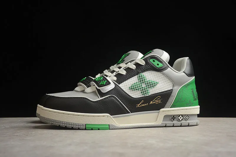 Louis Vuitton Trainer Low 'White Black Green White Mesh'