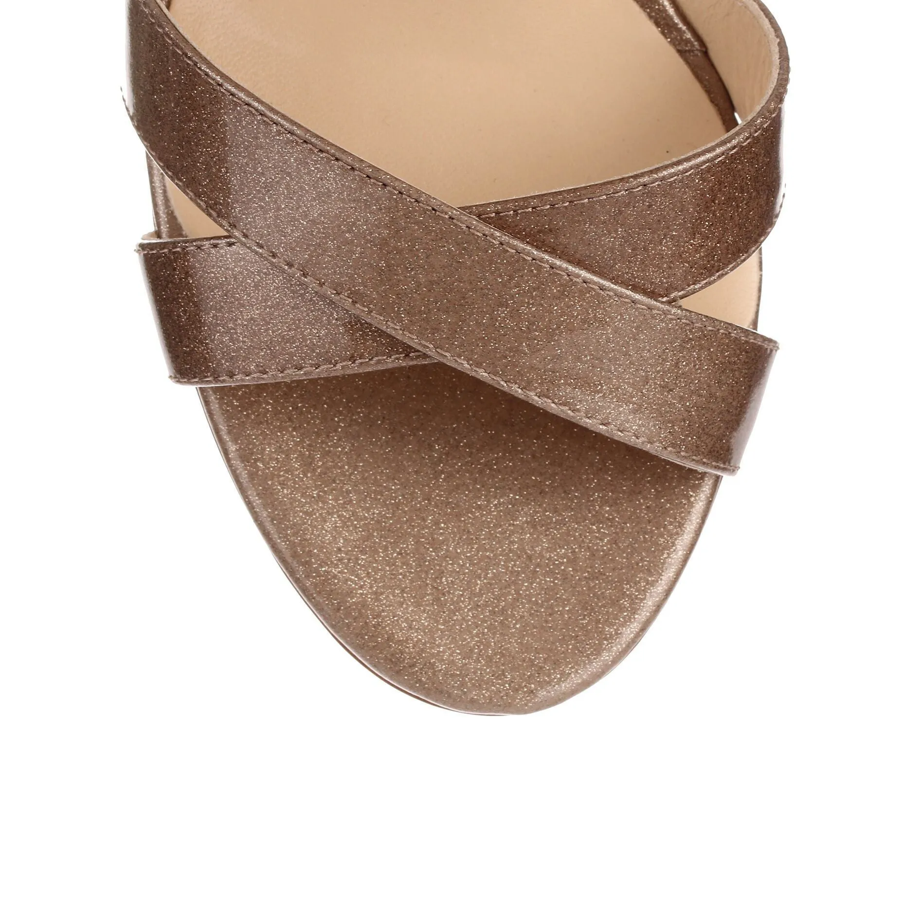 Louise sand glitter patent sandal