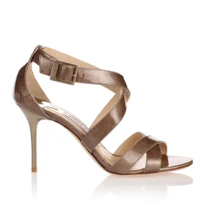 Louise sand glitter patent sandal