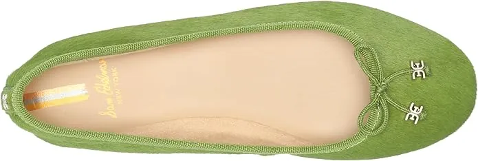 Low-cost opportunity Matcha Wide Connected Green Sam Flats On Slip Felicia Ballet Flexible Rounded Edelman Toe