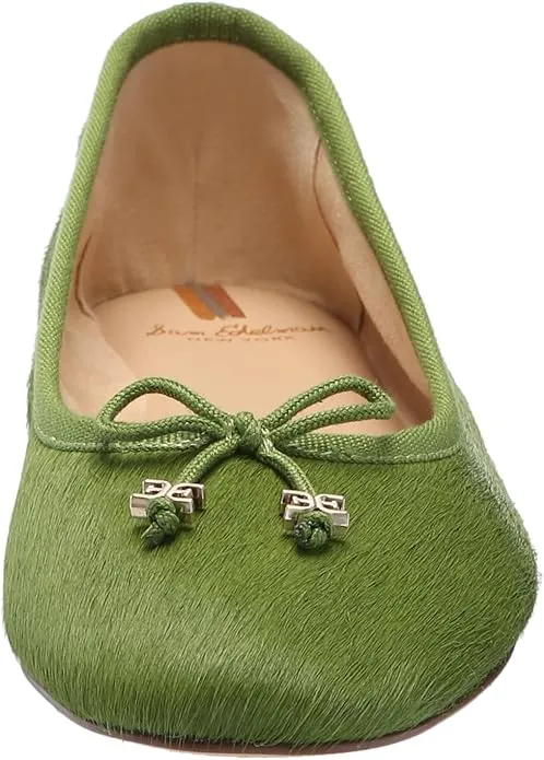 Low-cost opportunity Matcha Wide Connected Green Sam Flats On Slip Felicia Ballet Flexible Rounded Edelman Toe