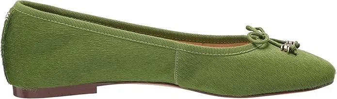 Low-cost opportunity Matcha Wide Connected Green Sam Flats On Slip Felicia Ballet Flexible Rounded Edelman Toe