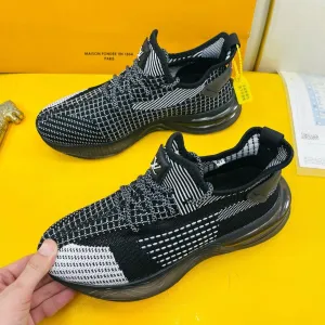 LV SNEAKER IN BLACK BREATHABLE MESH FABRIC
