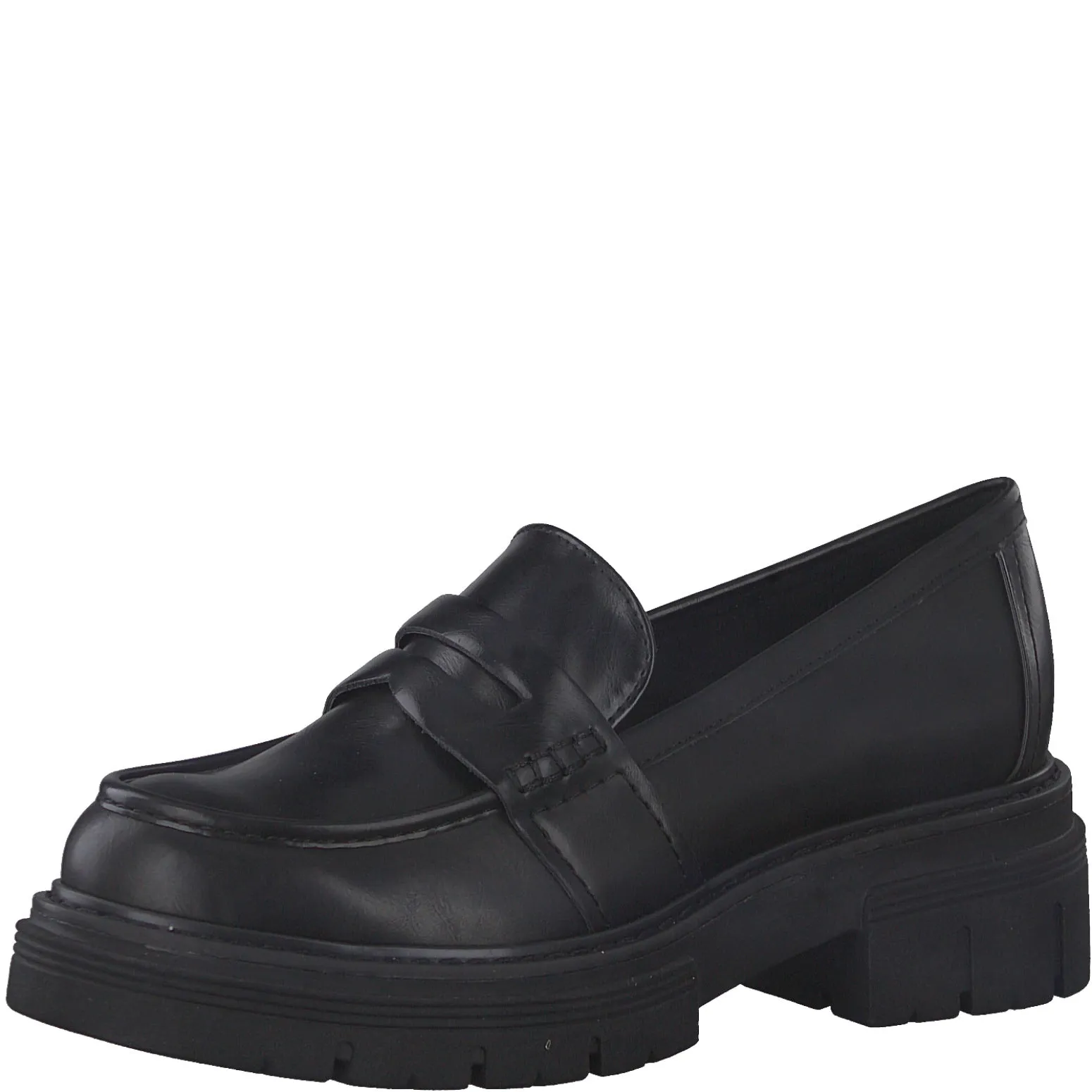 MARCO TOZZI - 24700-011 CHUNKY LOW HEEL LOAFER - BLACK