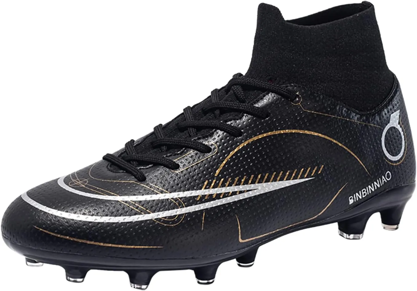 MDPCX Athletic Sports Football Shoes Men's Outdoor Football Shoes Track and Field Lawn World Team Running Sports Shoes Lightweight Breathable Non-Slip Shock-Absorbing Long Spikes Short Spikes