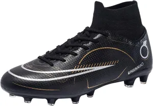 MDPCX Athletic Sports Football Shoes Men's Outdoor Football Shoes Track and Field Lawn World Team Running Sports Shoes Lightweight Breathable Non-Slip Shock-Absorbing Long Spikes Short Spikes