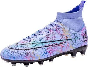 MDPCX Competitive Unisex Soccer Shoes Men Women Indoor Outdoor Football Boots Athletic Turf Mundial Team Cleat Running Sports Lightweight Breathable Anti-Skid Damping Shoes