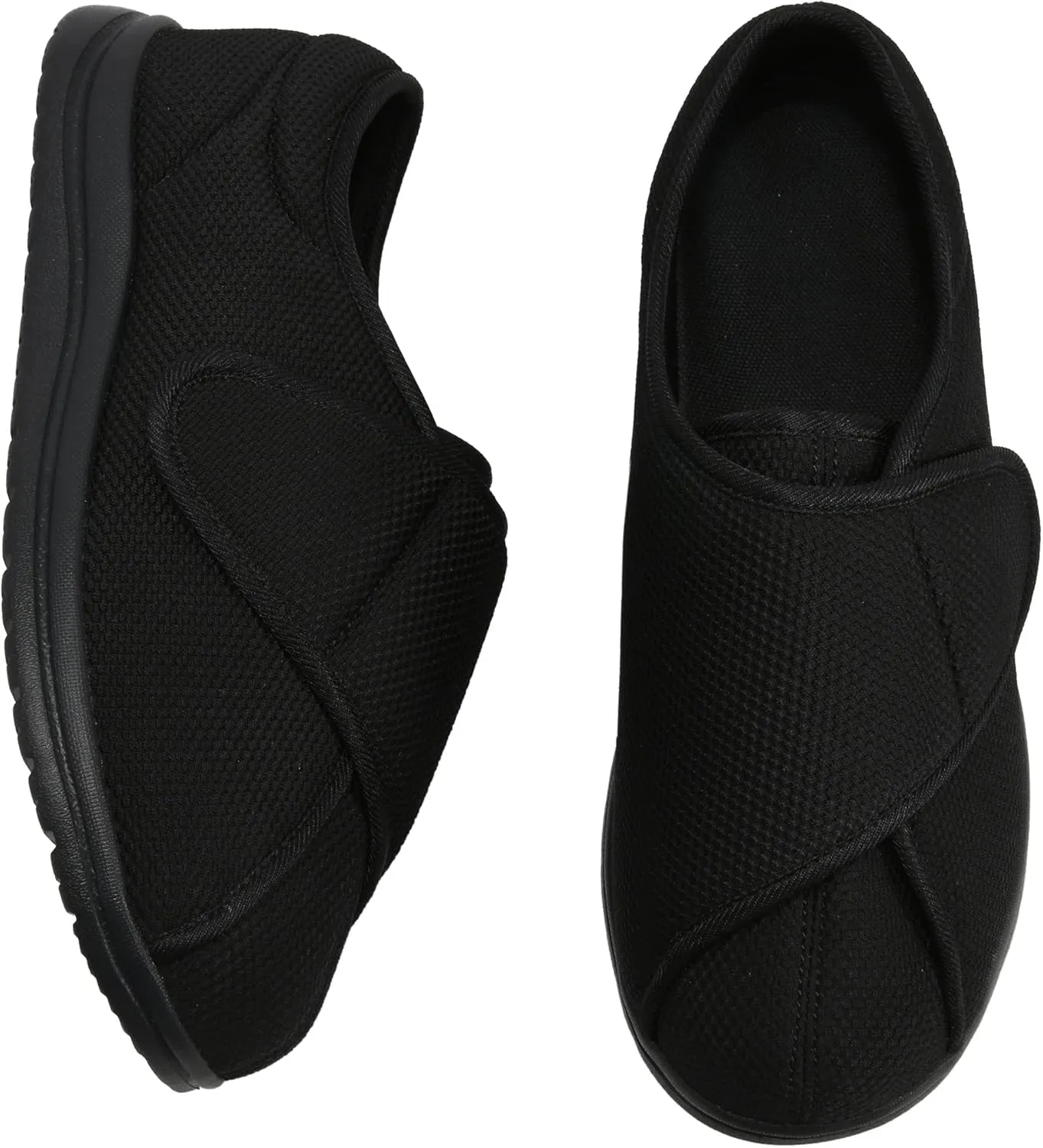 Men Wide Walking Shoes Adjustable Velcr Elderly Diabetic Edema Swollen Feet Outdoor Lightweight Anti Slip Sneaker Sole