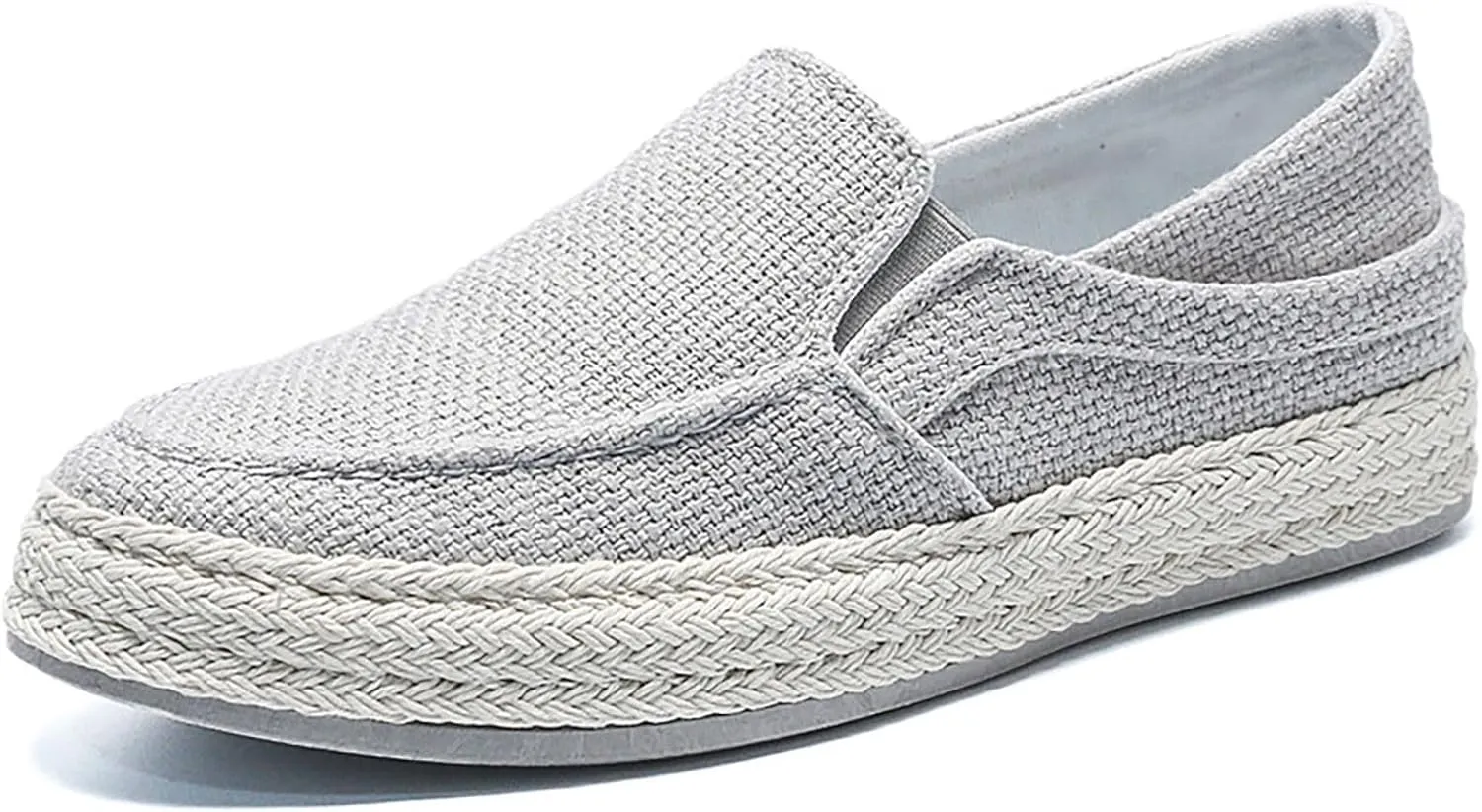 Men's Fashion Canvas Loafer Casual Cloth Shoes Canvas Slip-on Loafers Espadrille Walking Sneakers Moccasins Boat Shoes Lightweight Comfortable Walking Shoes
