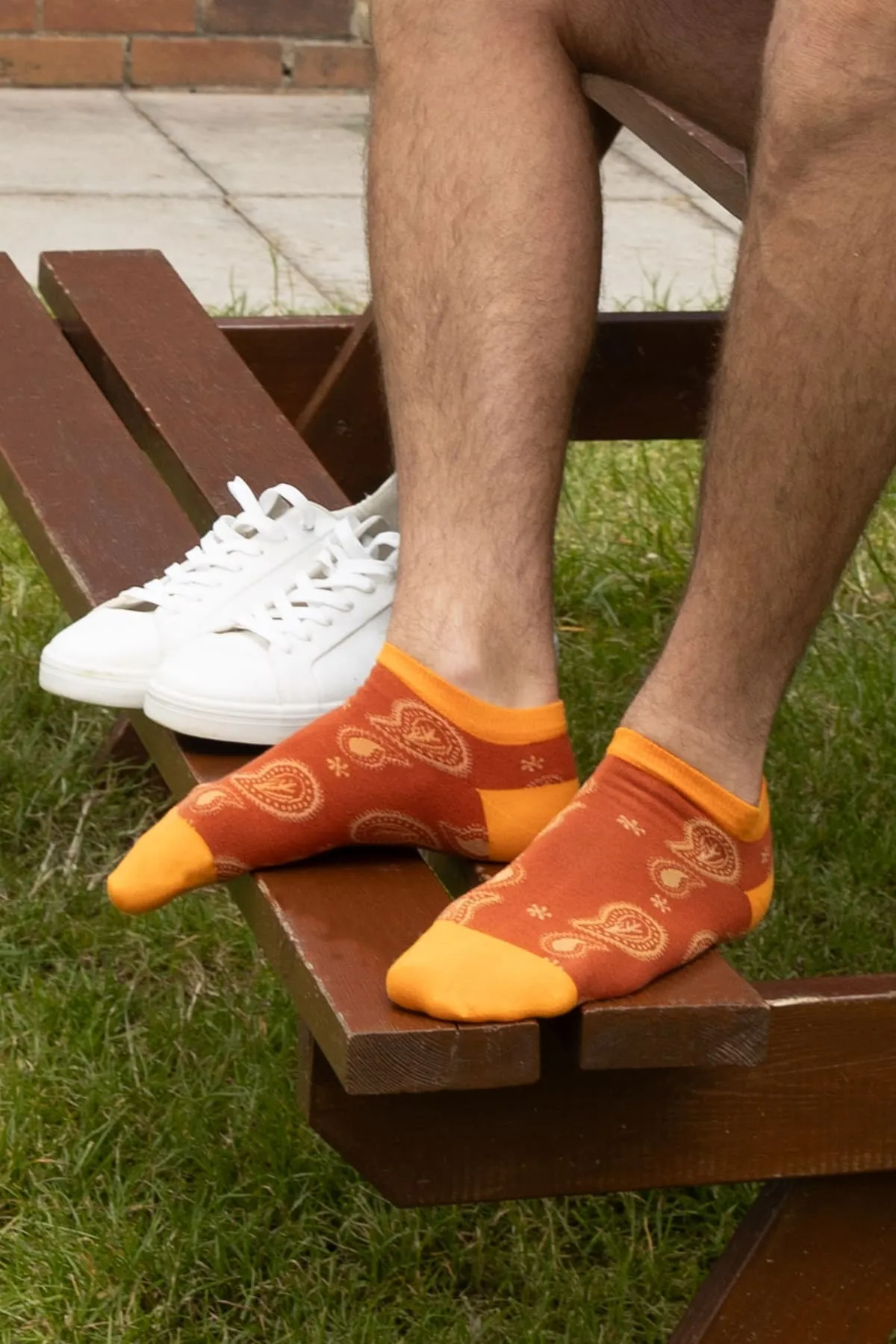 Men’s Orange Trainer Socks Bundle – Organic