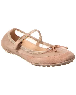 Mesh & Delivery guarantee Ballet Fendi Suede Baguette Flat Only a few left