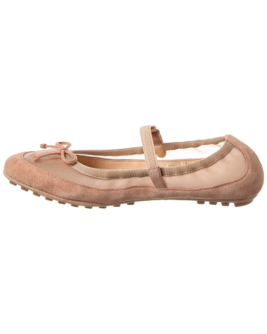 Mesh & Delivery guarantee Ballet Fendi Suede Baguette Flat Only a few left