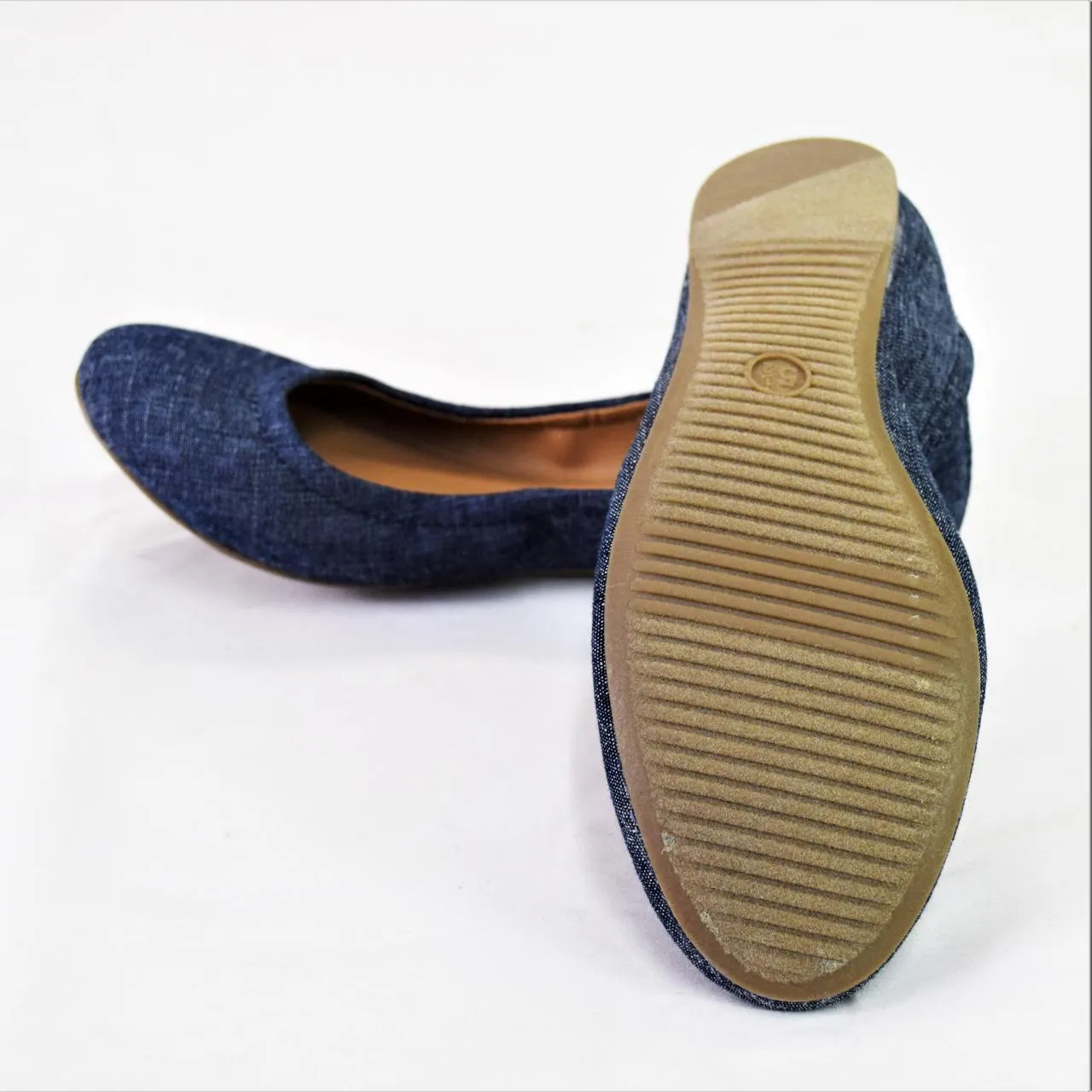 Mossimo Supply Co Women's Ona Scrunch Ballet Flats Navy 5.5