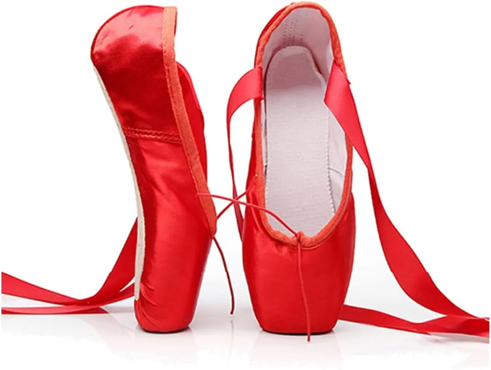 MSMAX Ballet Shoes for Women Ballerina Pointe Flats for Girls